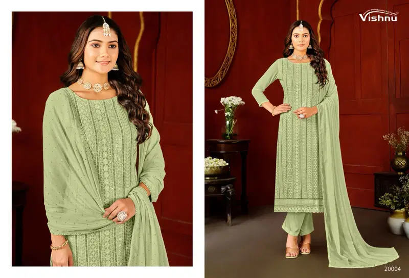 Lucknowi Vol 7 By Vishnu Fox Georgette Dress Material Exporters In India